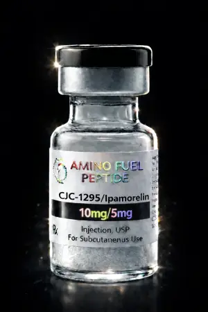 CJC-1295/Ipamorelin Blend research peptide vial — lyophilized, 99%+ HPLC purity with lot-matched COA